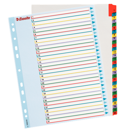 PRZEKŁADKI MYLAR ESSELTE A4 1-31