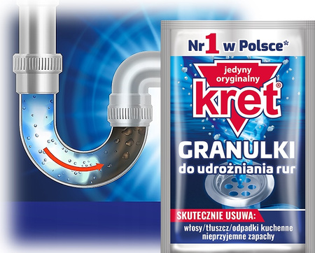 Środek do rur Kret 40g granulki 