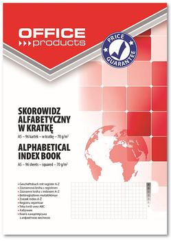 Skorowidz Office Products A5/96k alfabetyczny kratka