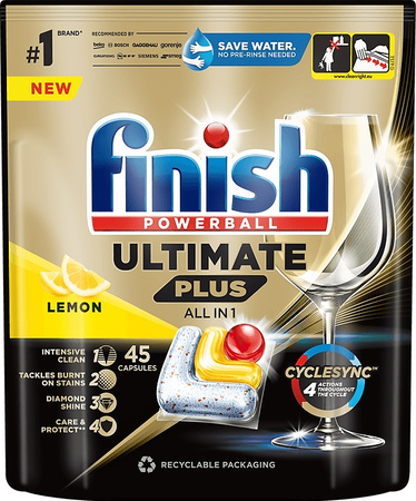 Kapsułki do zmywarki Finish Ultimate Plus All-in-1 Lemon (45)