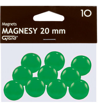 Magnesy do tablic Grand śr.20mm zielone (10)