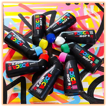 Marker z farbą plakatową Uni POSCA PCM-22 biały