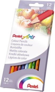 KREDKI OŁÓWKOWE PENTEL 12 KOLORÓW