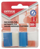 Zakładki indeksujące OFFICE PRODUCTS, PP, 25x43mm, 1x50 kart., blister, pomarańczowe