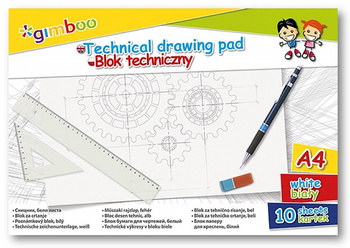 Blok techniczny Gimboo A4/10k biały