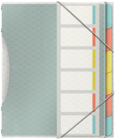 TECZKA PP Z GUMKĄ ESSELTE Colour'Ice A4 6 PRZEKŁADEK