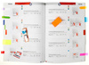Zakładki indeksujące OFFICE PRODUCTS, standard, PP, 12x45mm, 5x25 kart., zawieszka, mix kolorów