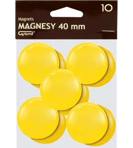 Magnesy do tablic Grand śr.40mm żółte (10)