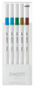 Cienkopisy Uni Emott No.4 0.4mm 5 kolorów