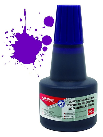 Tusz olejowy do pieczątek metalowych OFFICE PRODUCTS, 30ml, niebieski