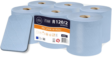Ręcznik w rolce Ellis 120m 2w celuloza niebieski (6)
