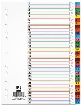 Przekładki mylar Q-Connect A4 1-31
