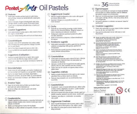 PASTELE OLEJNE PENTEL 36 KOLORÓW