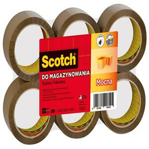 TAŚMA PAKOWA SCOTCH 50mm/66m AKRYL BRĄZOWA (6)