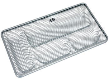 Przybornik na biurko Grand GR-095S metalowy srebrny