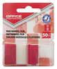 Zakładki indeksujące OFFICE PRODUCTS, PP, 25x43mm, 1x50 kart., blister, żółte