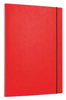 Teczka z gumką OFFICE PRODUCTS, PP, A4/15, 3-skrz., czerwona
