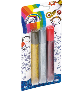 KLEJ Z BROKATEM FIORELLO 13ml*3 KOLORY