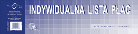 INDYWIDUALNA LISTA PŁAC 1/3 A3