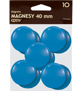 Magnesy do tablic Grand śr.40mm niebieskie (10)