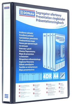 Segregator ofertowy Donau A4/50mm 4R czarny