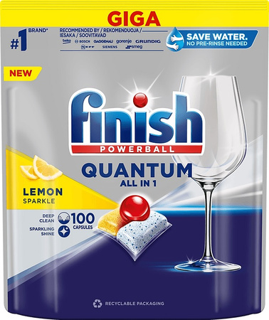 Kapsułki do zmywarki Finish Quantum All-in-1 Lemon (100)