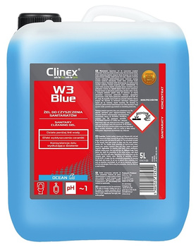 Żel CLINEX W3 Blue, do czyszczenia sanitariatów, 5l