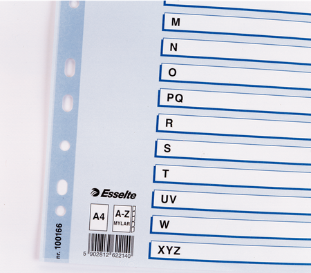 PRZEKŁADKI MYLAR ESSELTE A4 A-Z