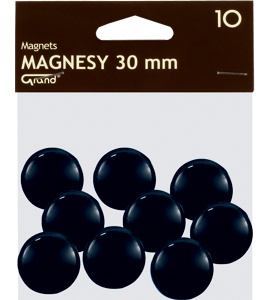 Magnesy do tablic Grand śr.30mm czarne (10)