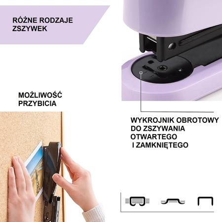 Zszywacz Novus B2 ColorID (+ zszywki) niebieski
