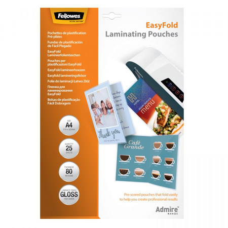 FOLIA LAMINACYJNA FELLOWES A3/80µm SKŁADANA (25)