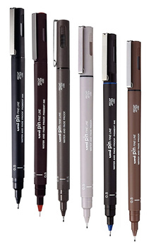 Cienkopis kreślarski Uni Pin-200 0.5mm niebieski