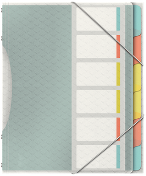 TECZKA PP Z GUMKĄ ESSELTE Colour'Ice A4 6 PRZEKŁADEK