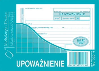 UPOWAŻNIENIE A6 (O+1K)