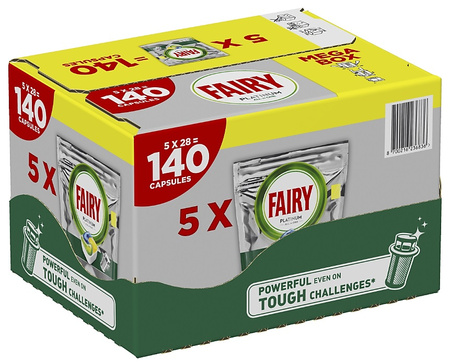 Kapsułki do zmywarki Fairy Platinium All in one Lemon (5x28)