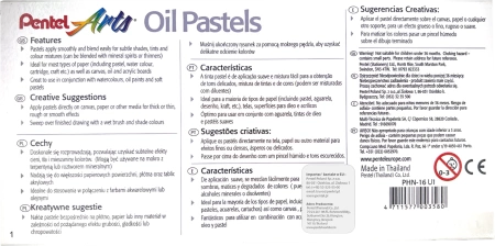PASTELE OLEJNE PENTEL 16 KOLORÓW