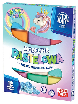 Modelina Astra 20g pastelowa x12 kolorów