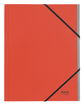 Teczka PP z gumką Leitz Recycle A4 6 przekładek czerwona