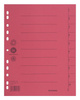 Przekładka DONAU, karton, A4, 235x300mm, 1-10, 1 karta, czerwona
