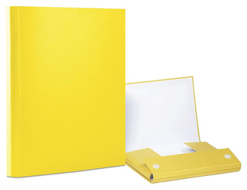 Teczka kartonowa z rzepem Office Products A4/4cm żółta