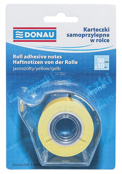 Karteczki w rolce Donau 50mm/10m jasnożółte
