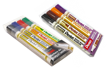 Markery do tablic Pentel MW85 4 kolory