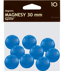 Magnesy do tablic Grand śr.30mm niebieskie (10)