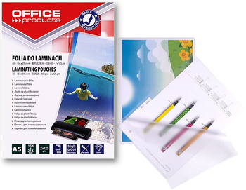 Folia laminacyjna Office Products A5 2x125µm błyszcząca (100)