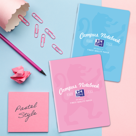 Zeszyt Oxford Campus Pastel A4/60k kratka mix kolorów