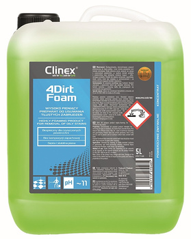 Preparat CLINEX 4Dirt Foam 5L, do usuwania tłustyc