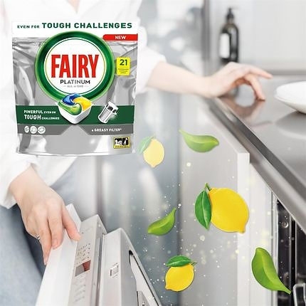 Kapsułki do zmywarki Fairy Platinium All in one Lemon (21)
