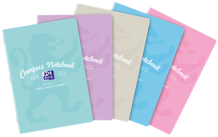 Zeszyt Oxford Campus Pastel A4/60k kratka mix kolorów