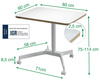 Biurko Leitz Ergo 60x80cm białe