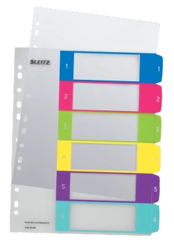PRZEKŁADKI PP LEITZ A4 MAXI 1-6 DO NADRUKU